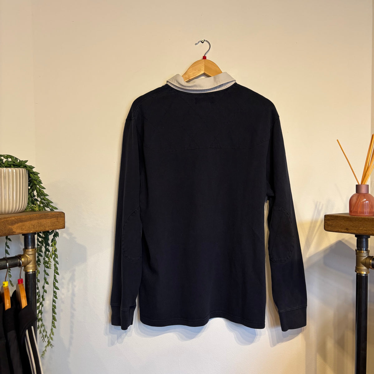 Ralph Lauren Rugby Longsleeve Polo Shirt Navy (Large)