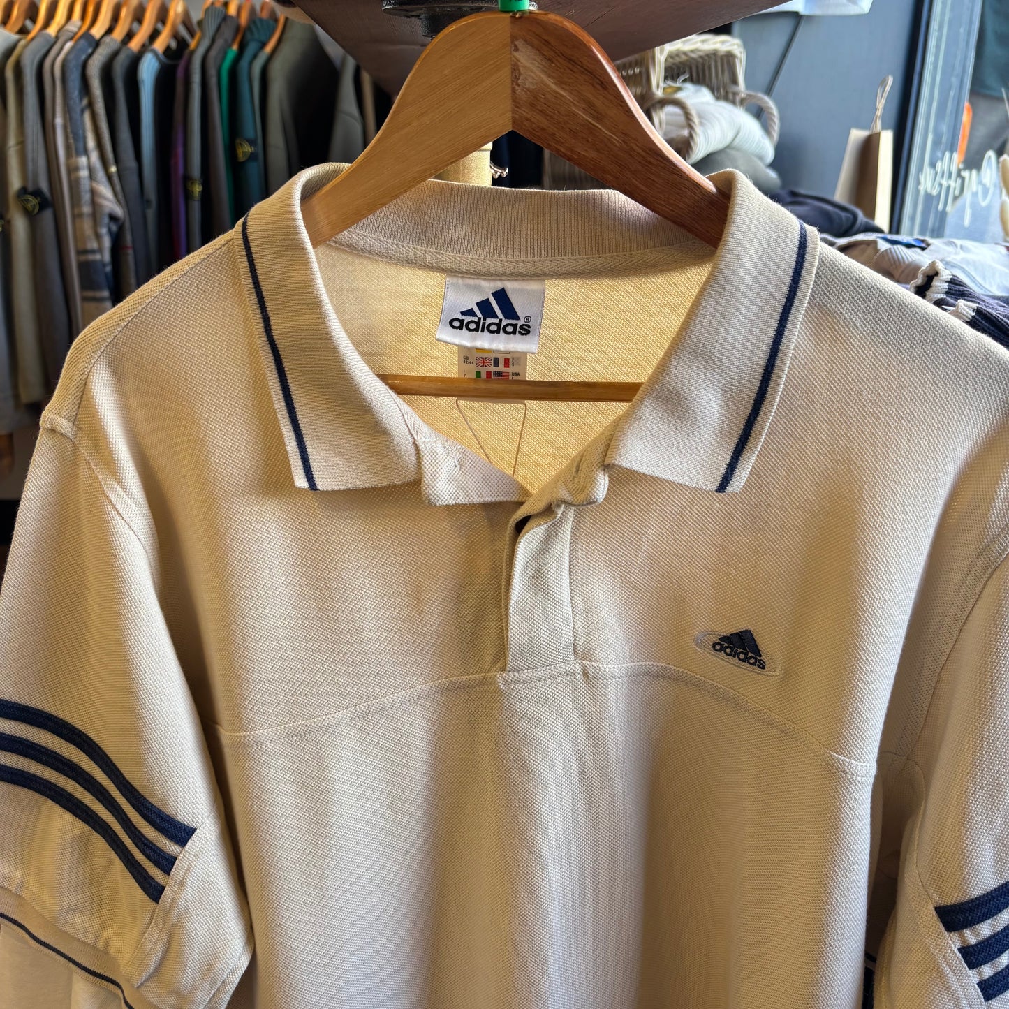 Adidas 90s Polo Shirt Cream (XL)