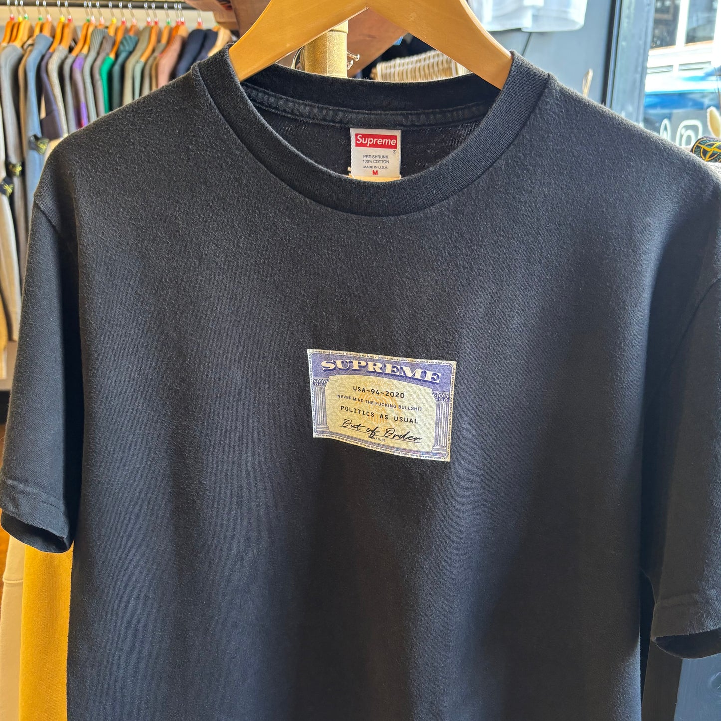 Supreme SS20 Social Graphic T-Shirt Black (Medium)