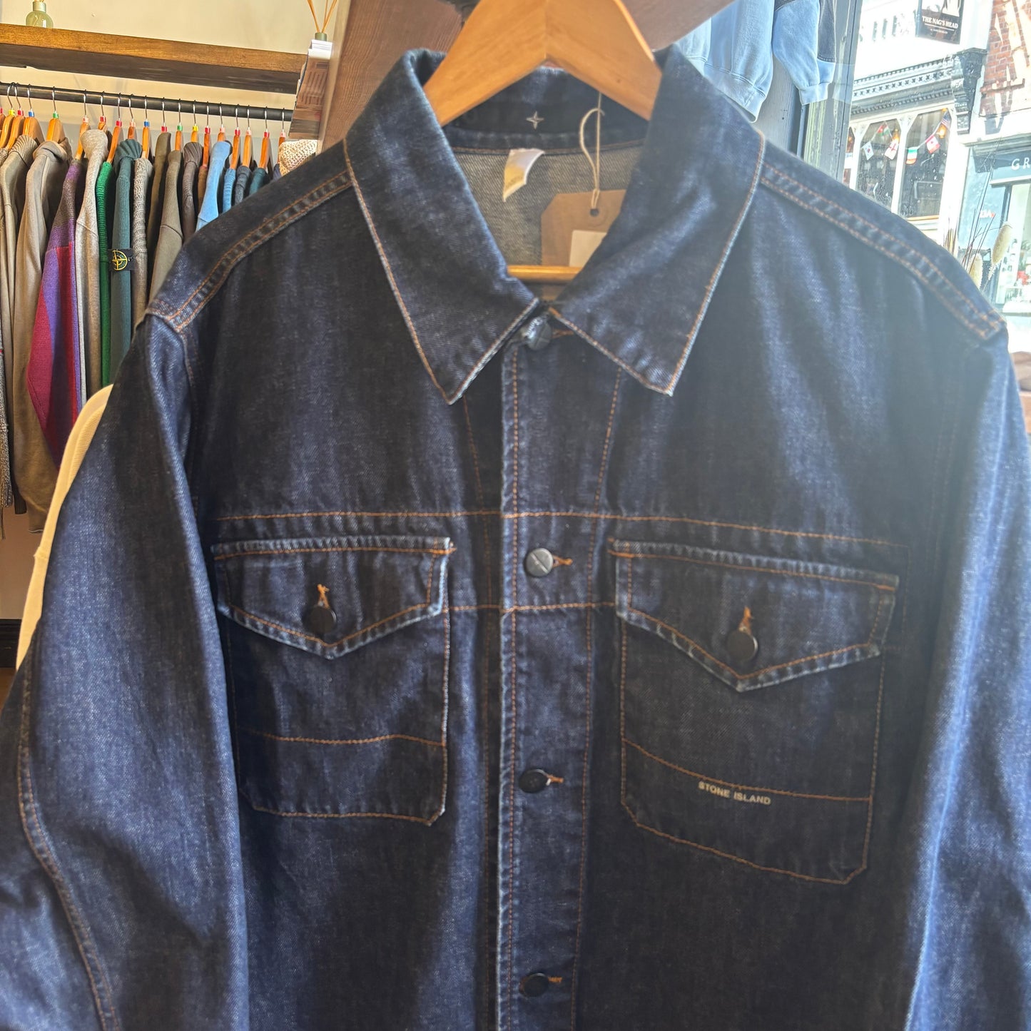 Stone Island Denim Trucker Jacket Navy (Medium)