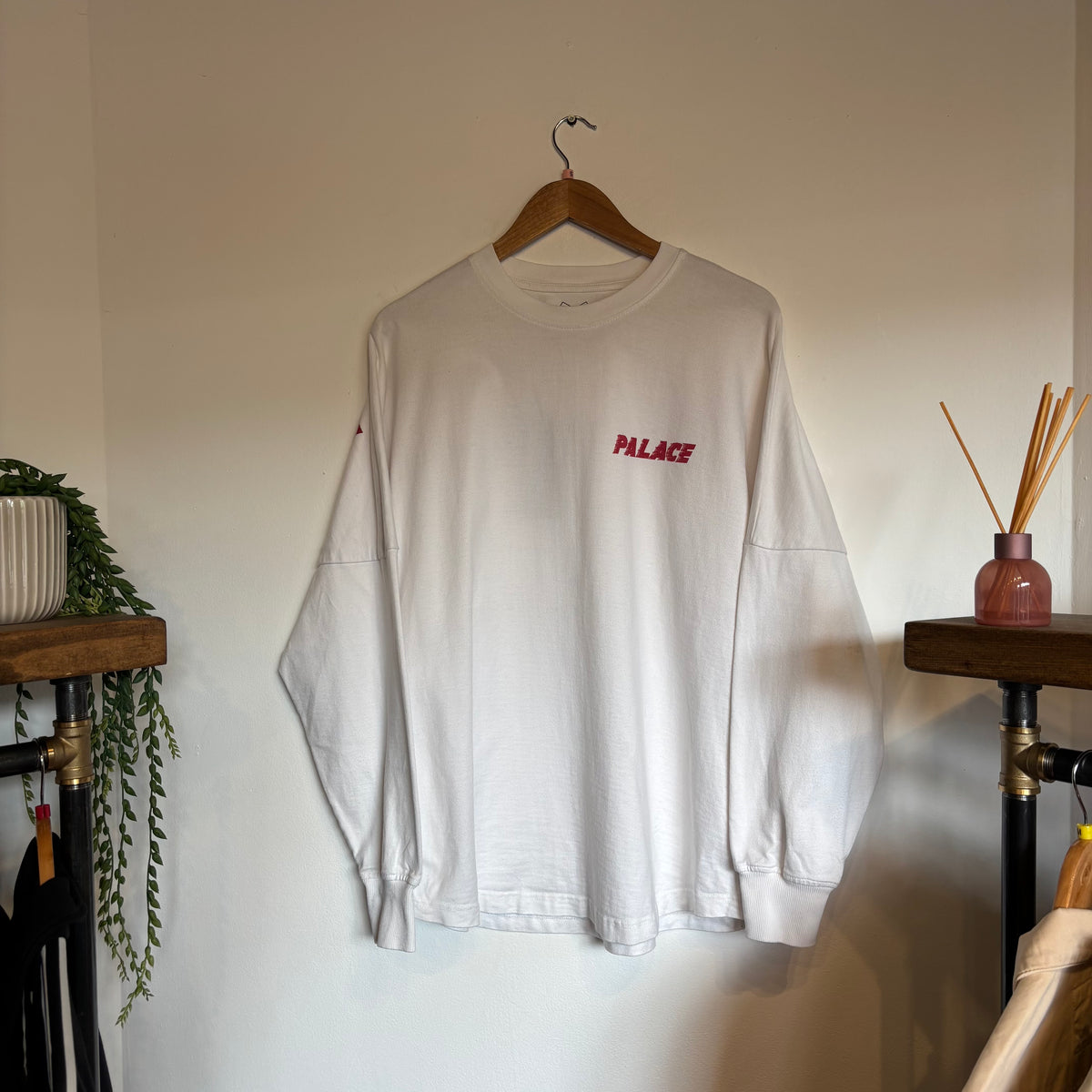 Palace SS16 Fast Heavyweight Longsleeve T-Shirt White (Large)