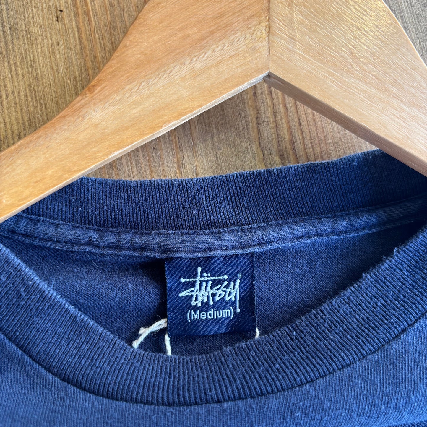 Stussy 90s Cloud Print T-Shirt Navy (Medium)