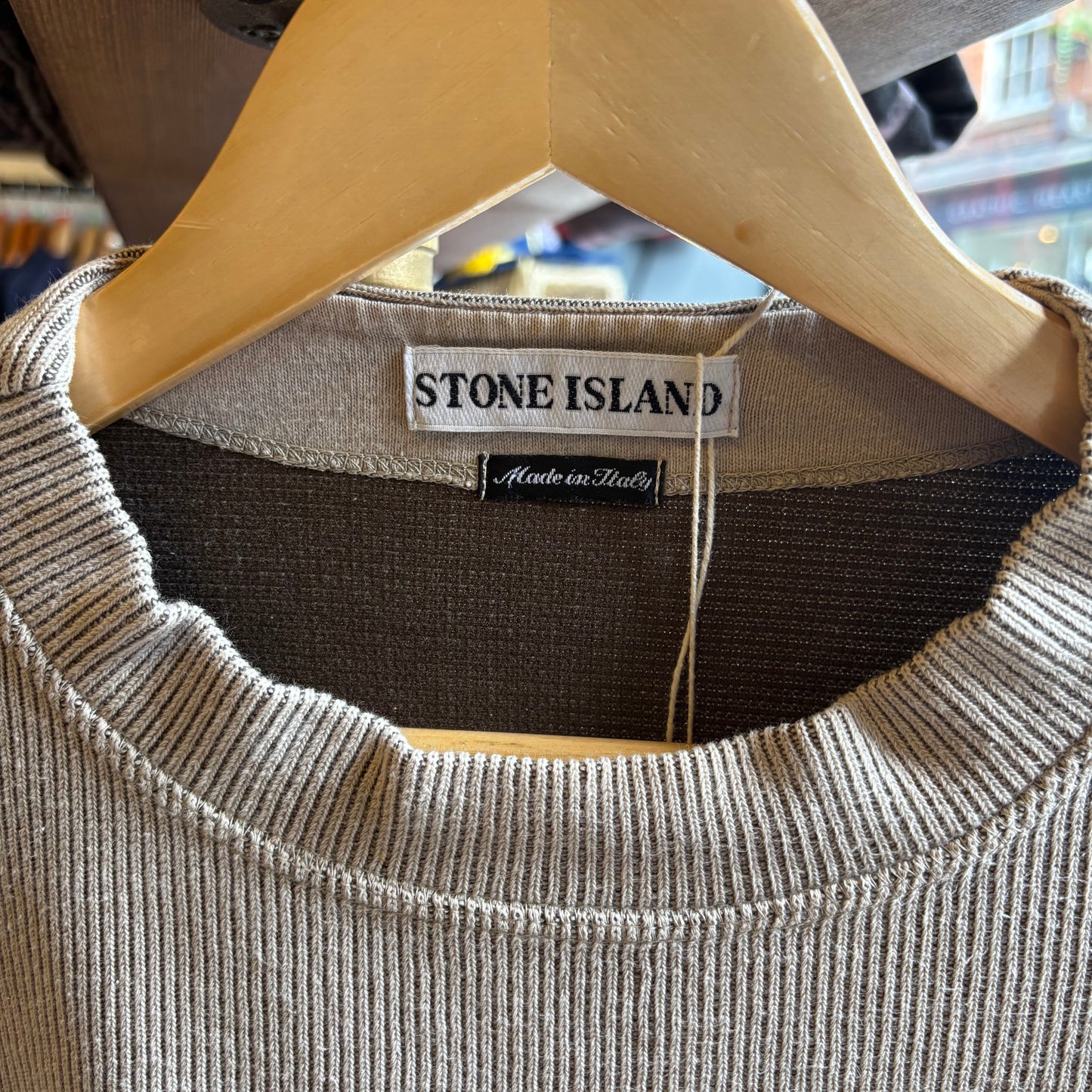 Stone Island S/S 2000 Ribbed Jumper Grey (Medium)