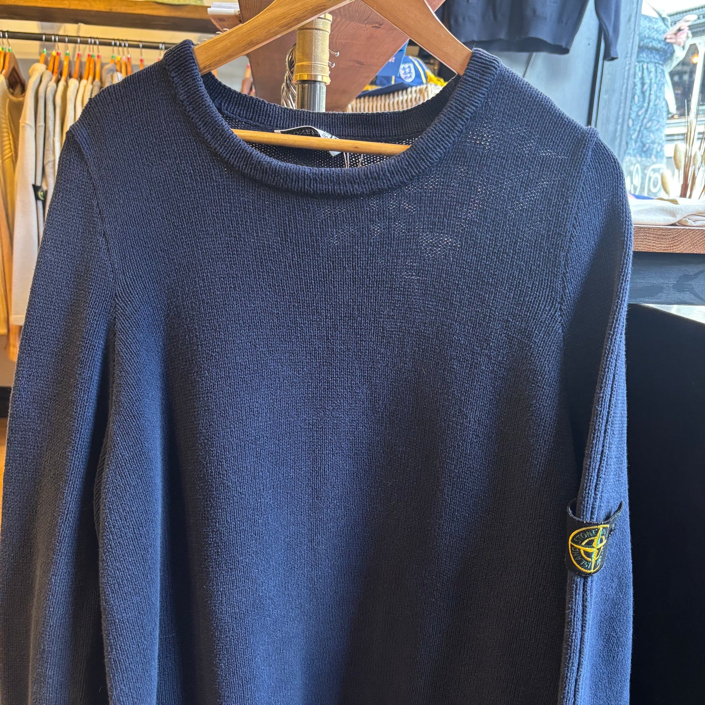 Stone Island S/S 2003 Pullover Knit Jumper Navy (XL)