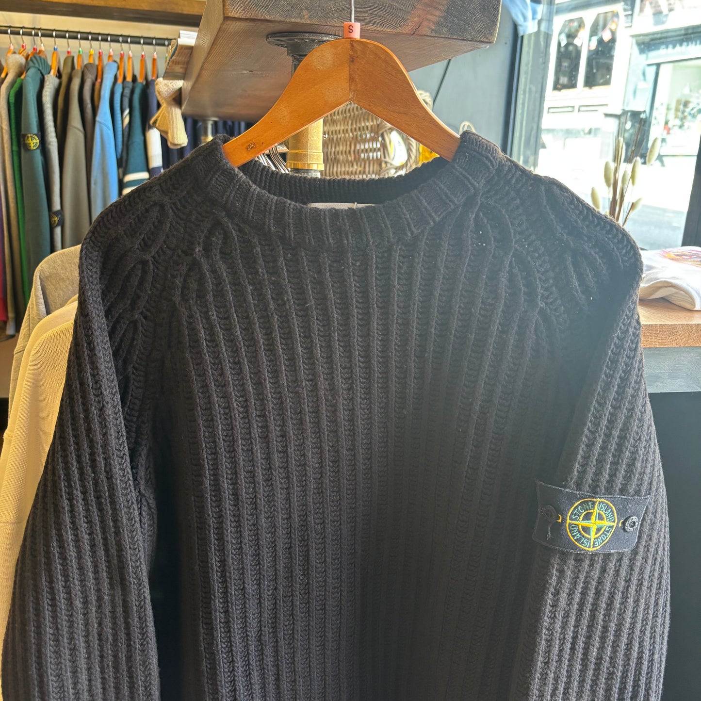 Stone Island A/W 2001 Chunky Ribbed Knit Navy (Small)
