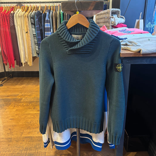 Stone Island AW14 Roll Neck Pullover Knit Jumper Green (Medium)