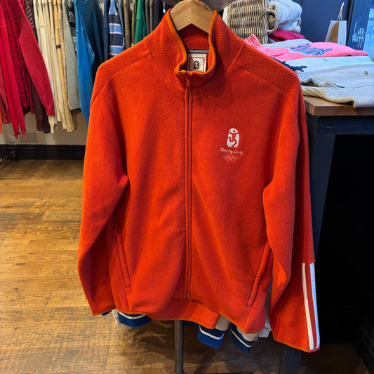 Adidas Beijing Olympics 2008 Full Zip Fleece Orange (Large)
