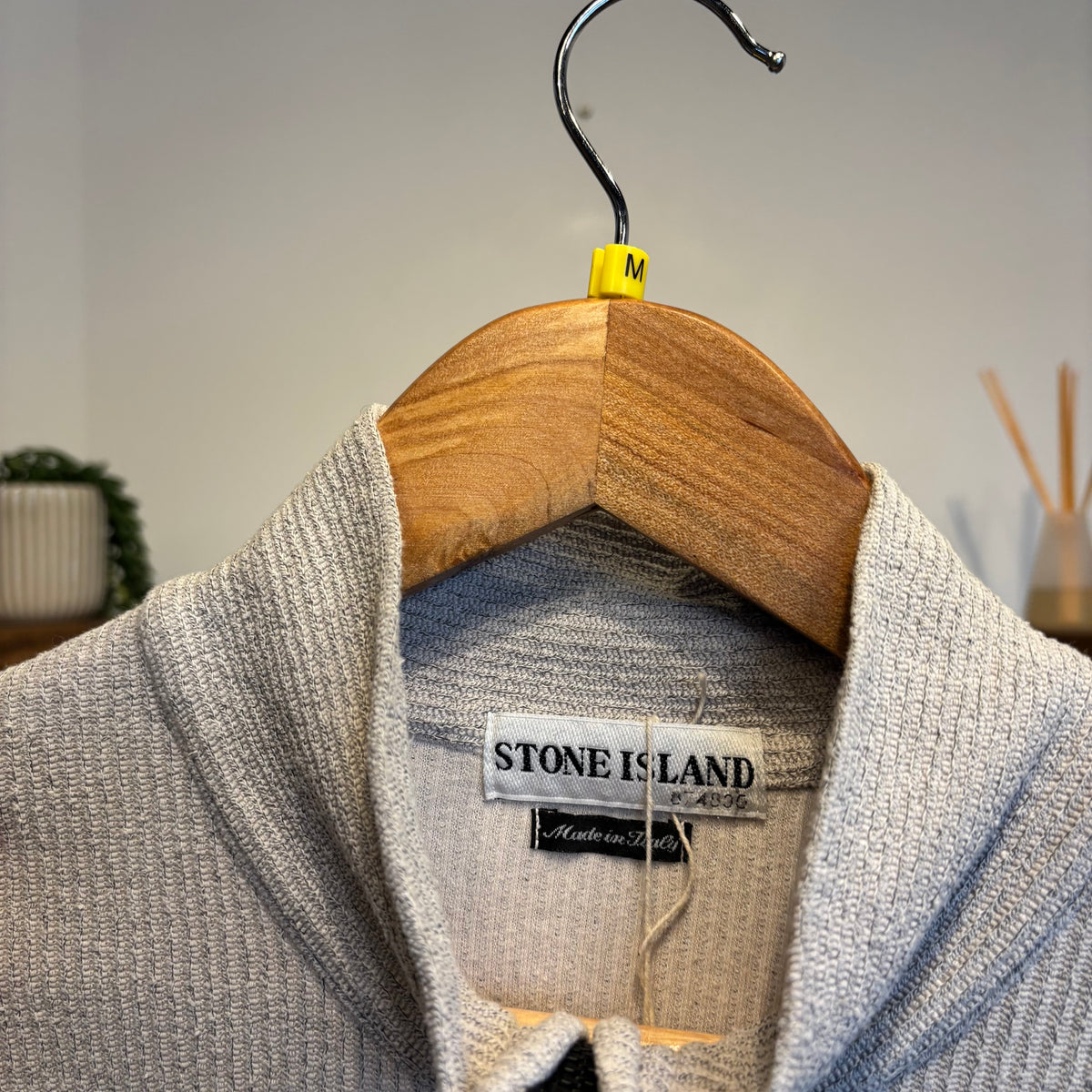 Stone Island S/S 2003 Quarter Zip Jumper Grey (Medium)