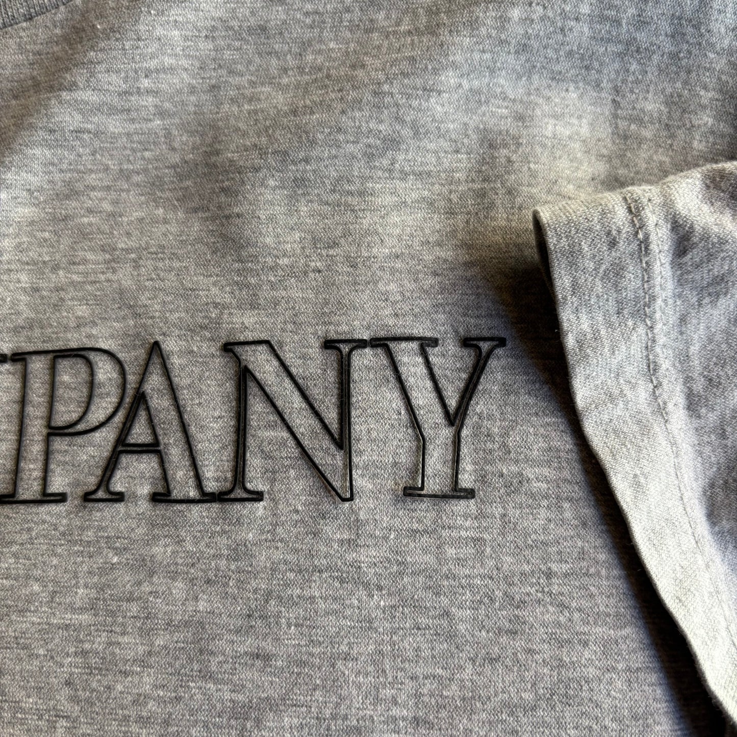 CP Company Rubber Spellout T-Shirt Grey (Large)