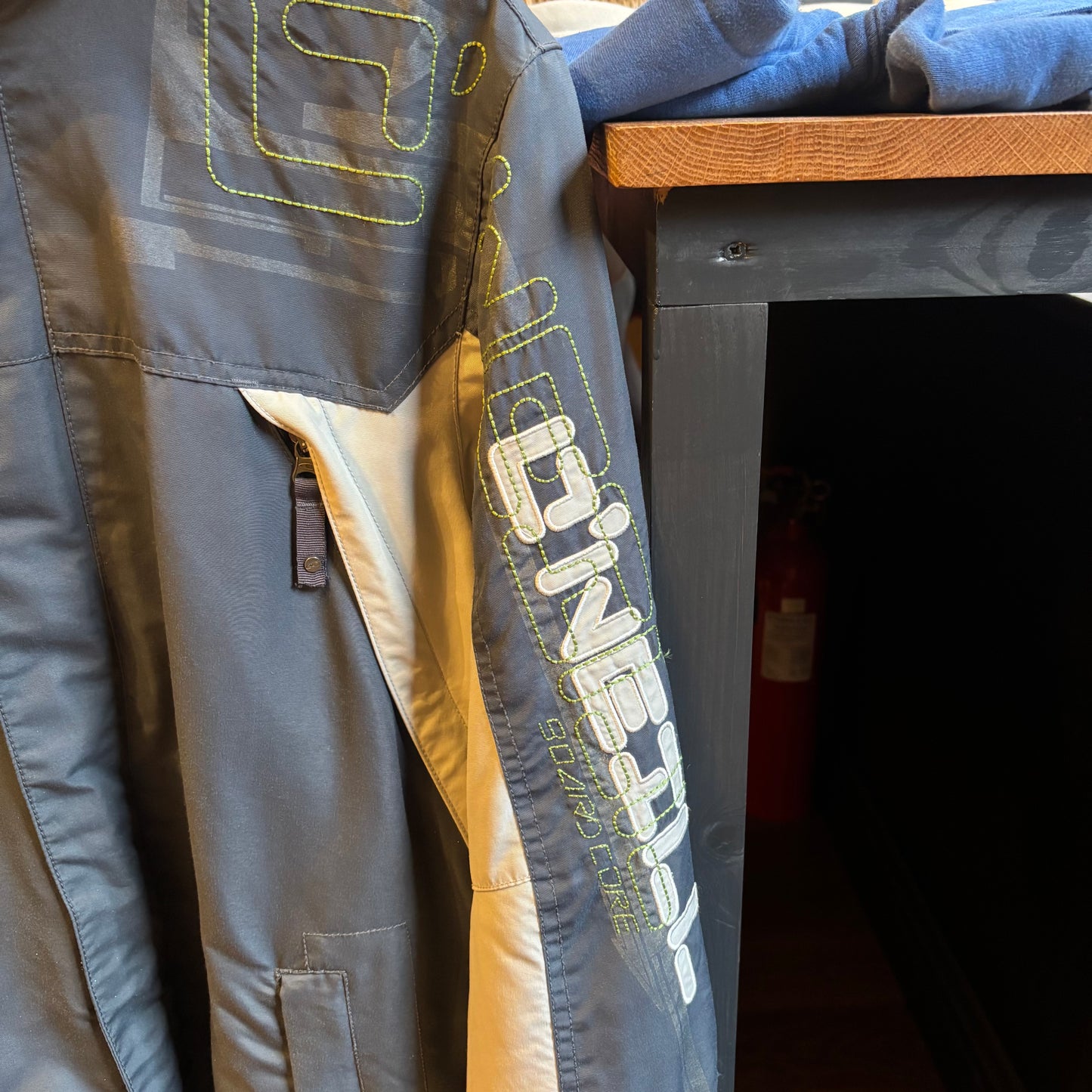 O'Neill Hooded Zip Up Ski Jacket Blue (Medium)