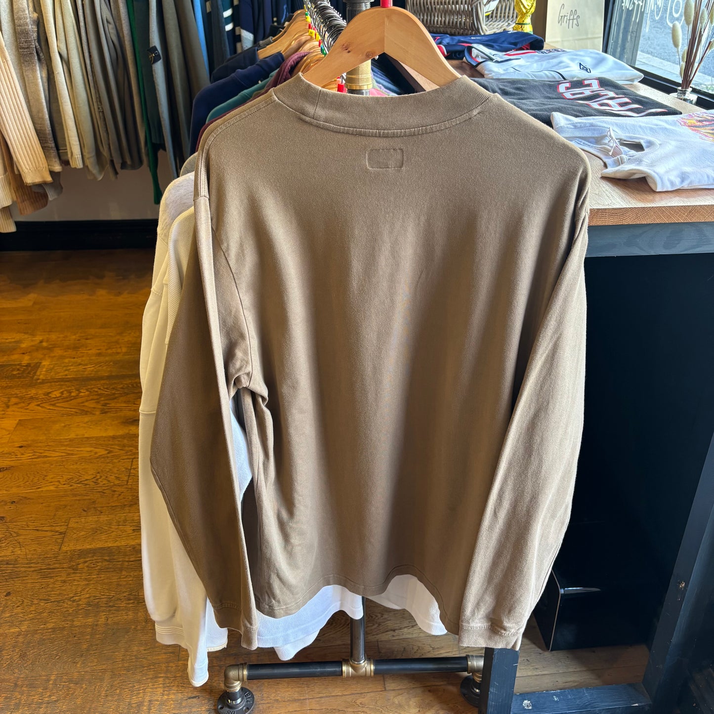 Supreme FW22 Mock Neck Longsleeve Dark Tan (Large)