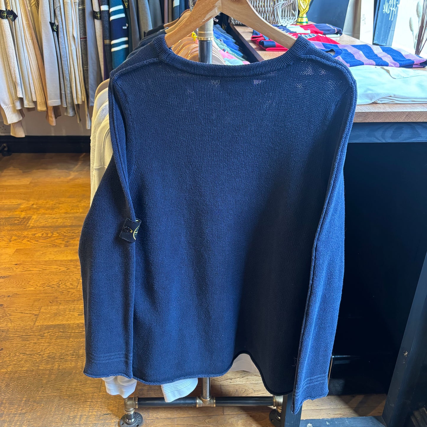 Stone Island S/S 2003 Pullover Knit Jumper Navy (XL)