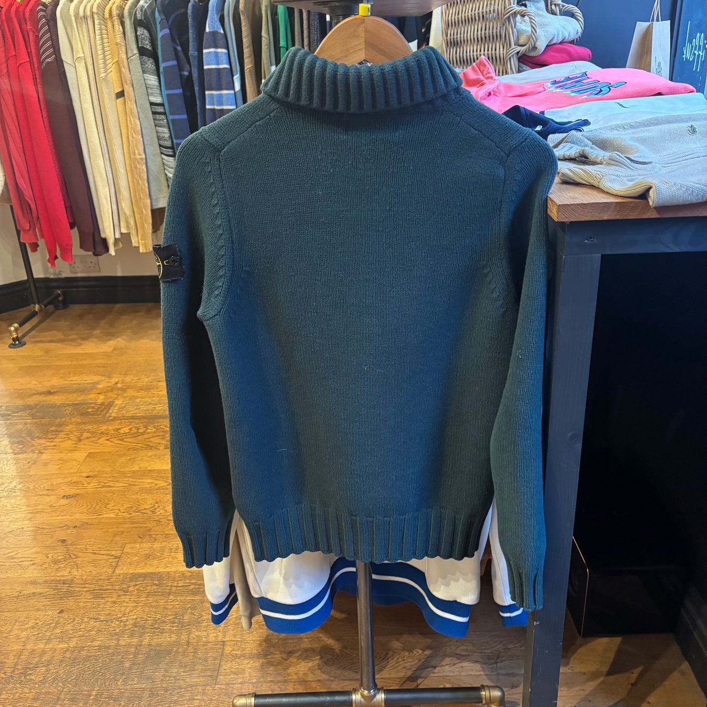 Stone Island AW14 Roll Neck Pullover Knit Jumper Green (Medium)