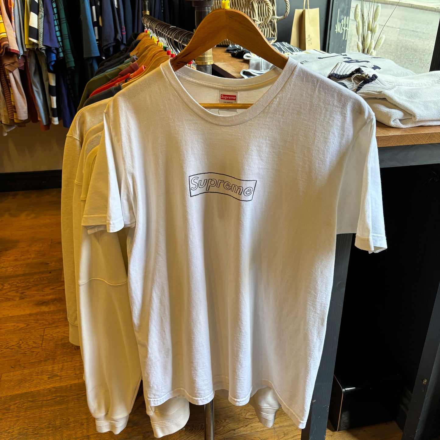 Supreme SS21 Kaws Chalk Logo T-Shirt White (Medium)