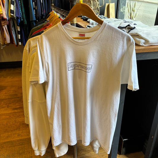 Supreme SS21 Kaws Chalk Logo T-Shirt White (Medium)
