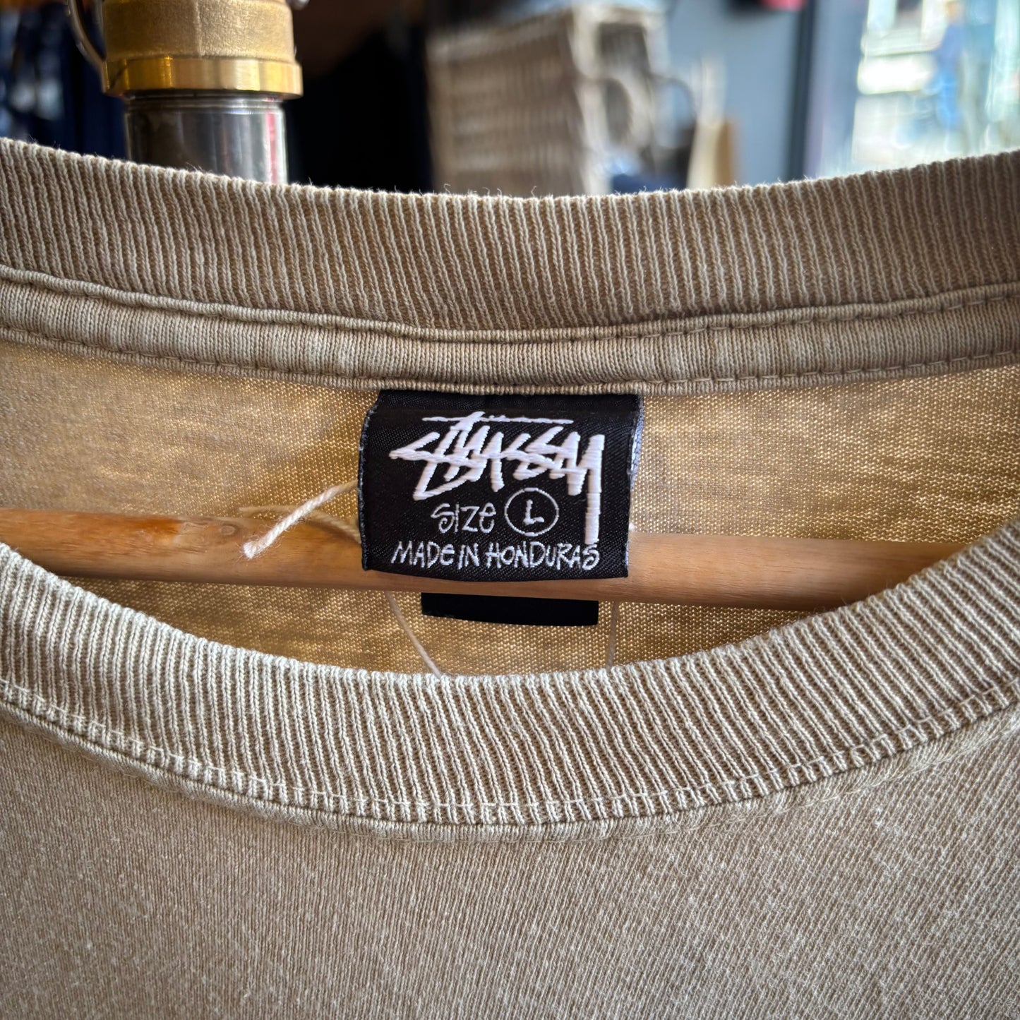 Stussy Skull Wings Longsleeve T-Shirt Beige (Large)