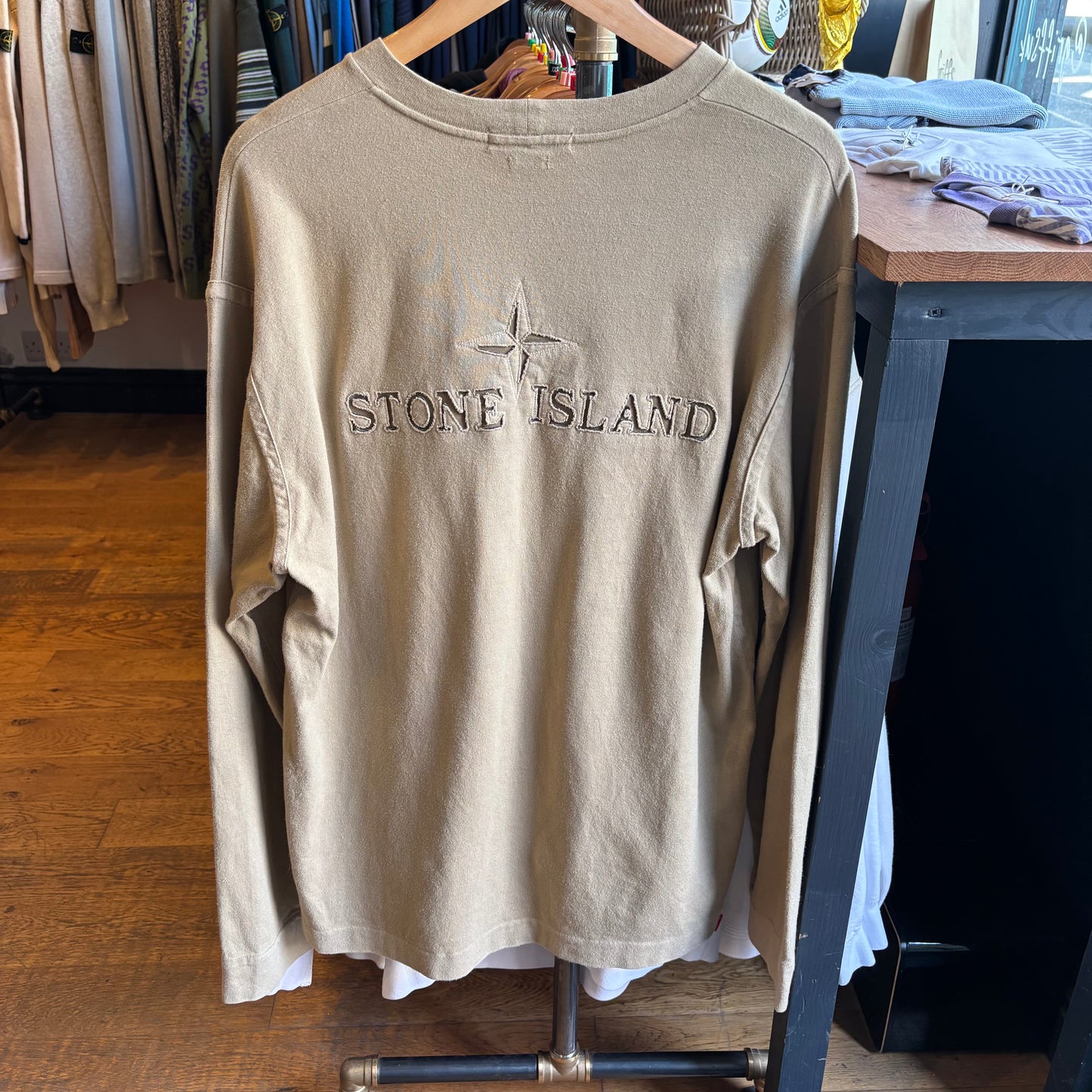 Stone Island S/S 2004 Spellout Longsleeve Thin Sweatshirt (Large)