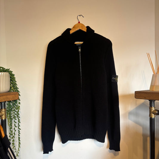 Stone Island A/W 2016 Full Zip Knit Jumper Black (Large)