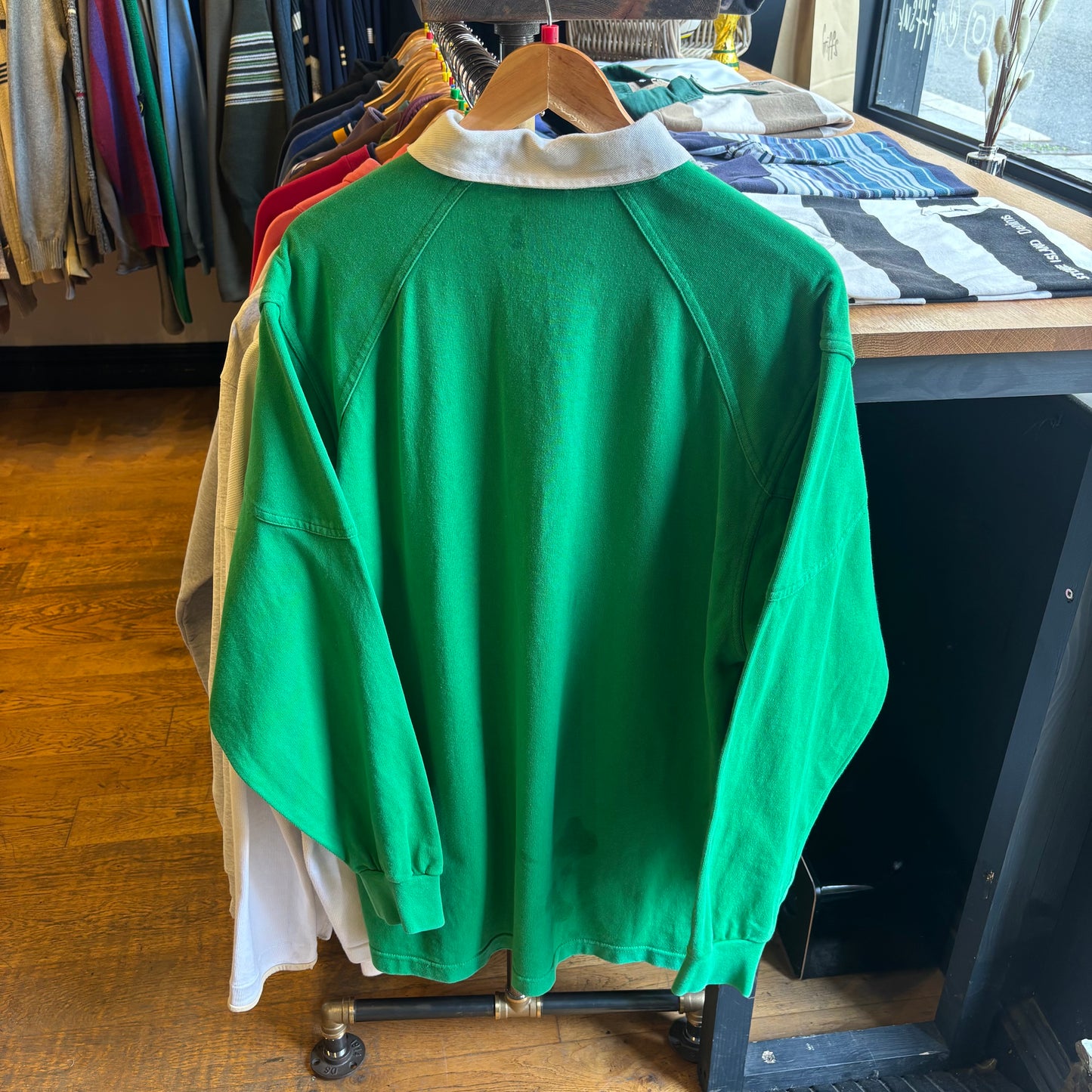 Ireland Nike 1998/99 Longsleeve Rugby Polo Shirt Green (Large)