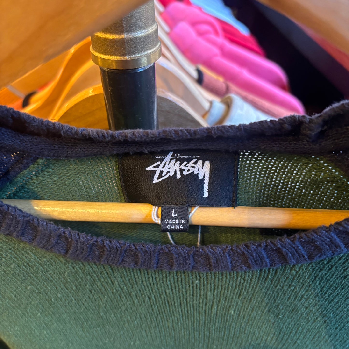 Stussy Colour Blocked Raglan Knit Green (Large)