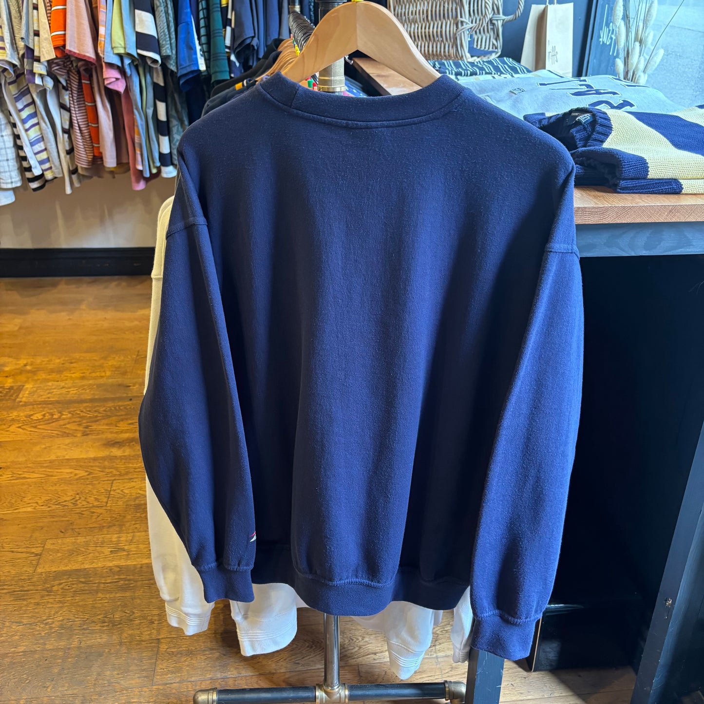 Reebok Spellout Oversized Sweatshirt Navy (Medium)