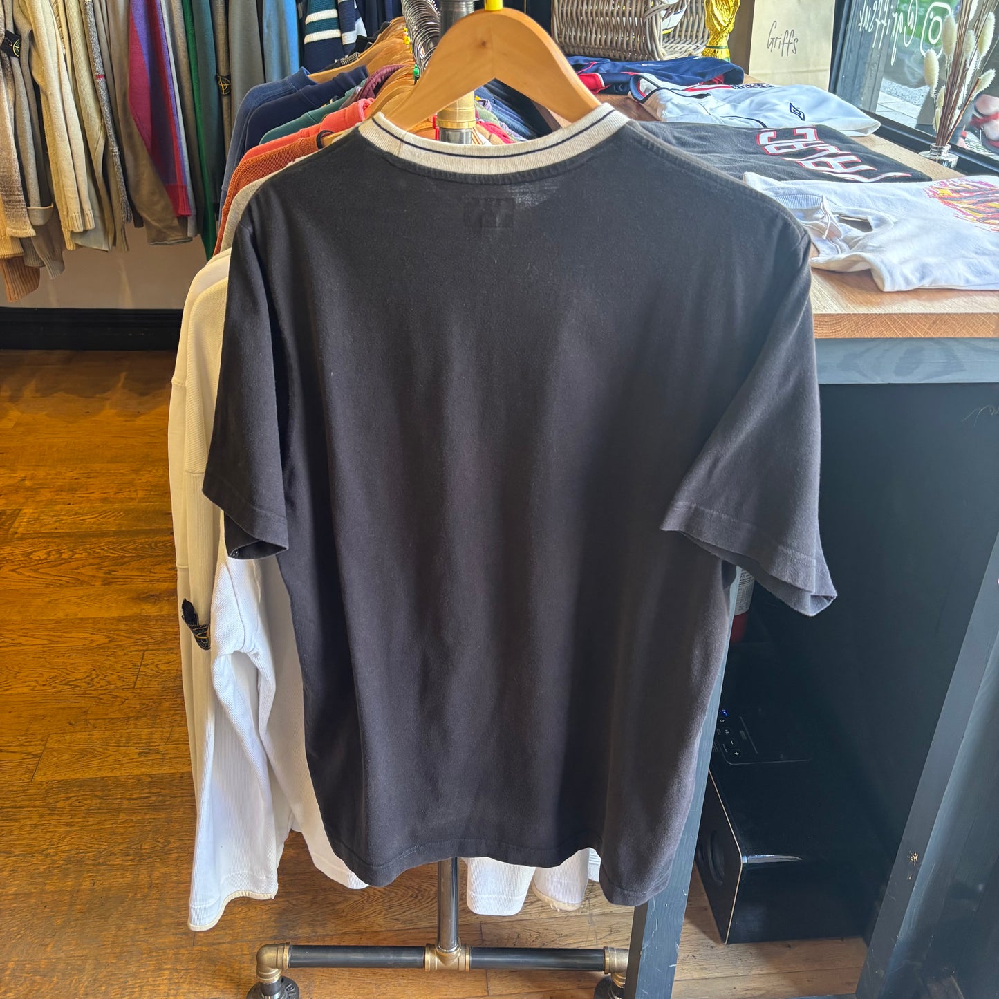 Supreme SS18 Ribbed Pocket T-Shirt Black (Medium)