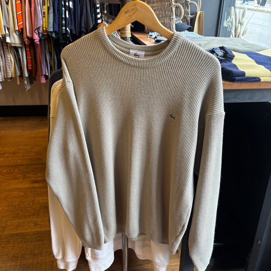 Lacoste Chunky Pullover Knit Jumper Beige (Medium)