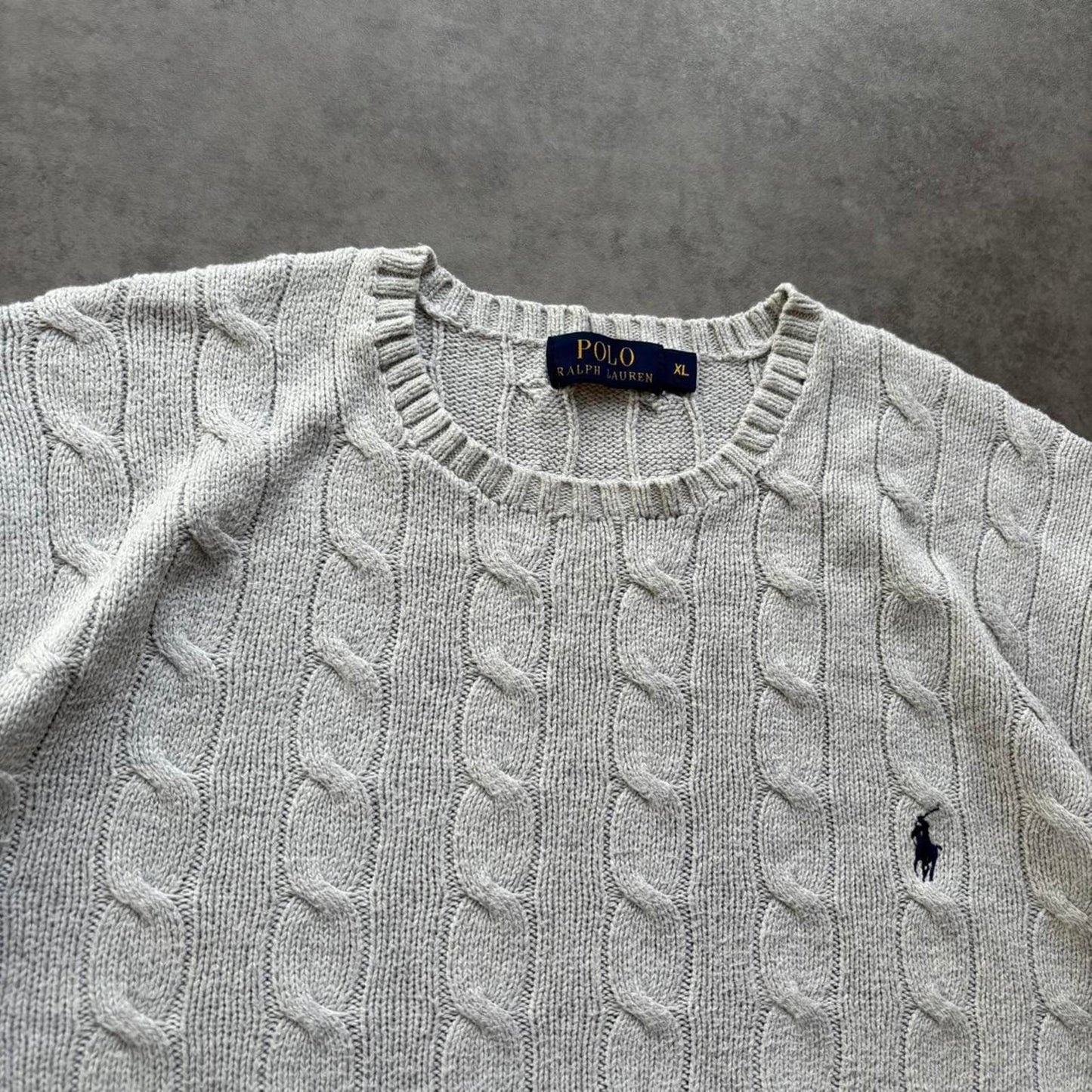 Ralph Lauren Cable Knit Grey (XL)