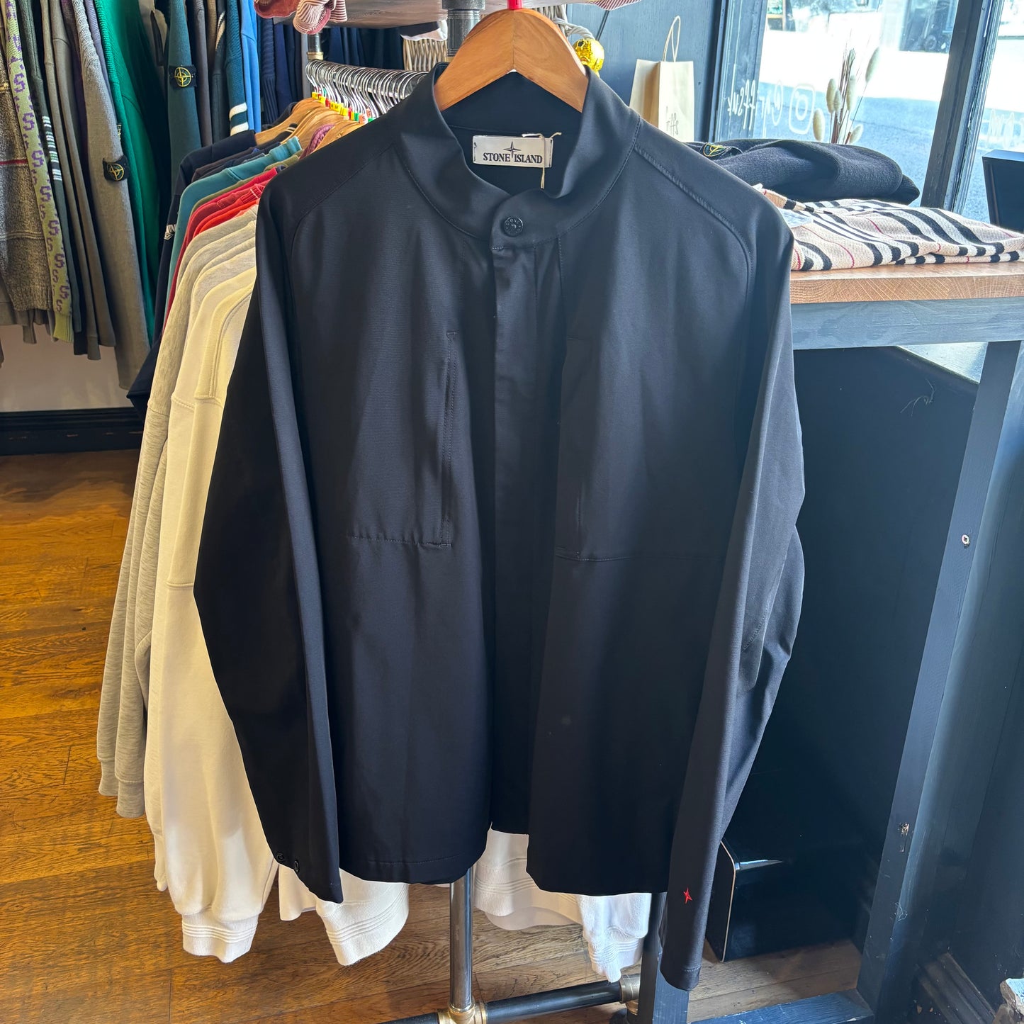 Stone Island S/S 2021 Marina Soft Shell Jacket Black (Large)