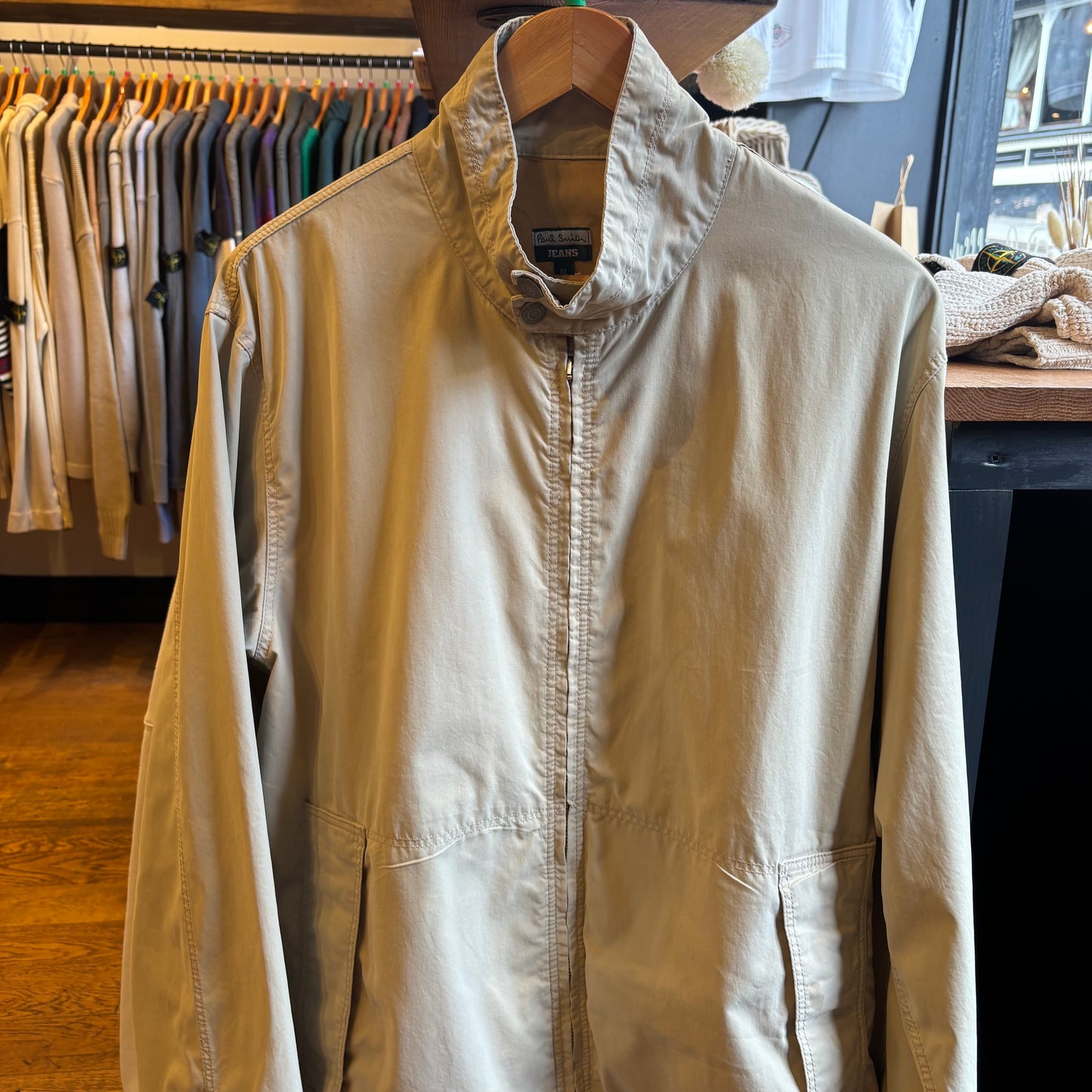 Paul Smith Jeans Harrington Zip Up Jacket Cream (XL)