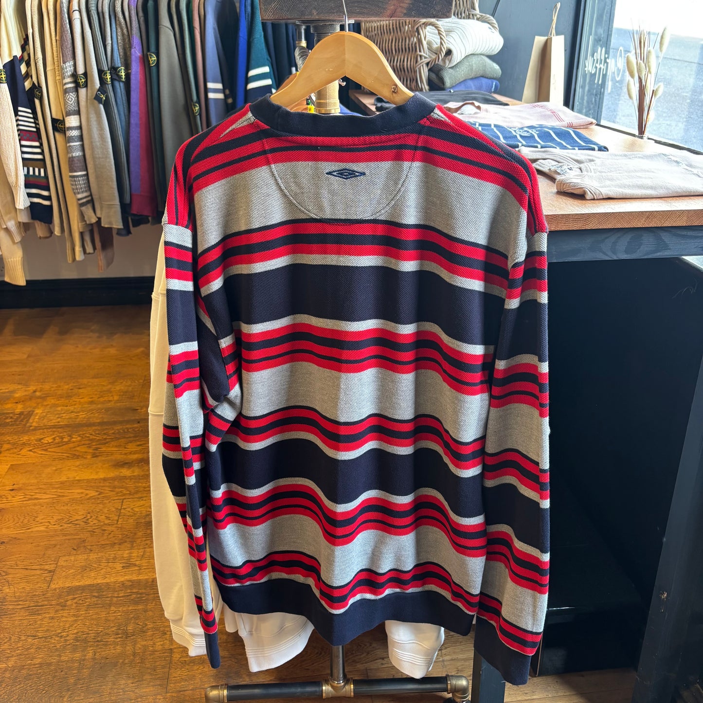 England Umbro 2000's Striped Training Sweatshirt Multi (XL)