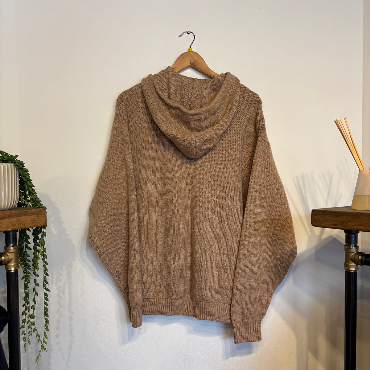 Stussy Hooded Zip Sweater Camel (Medium)