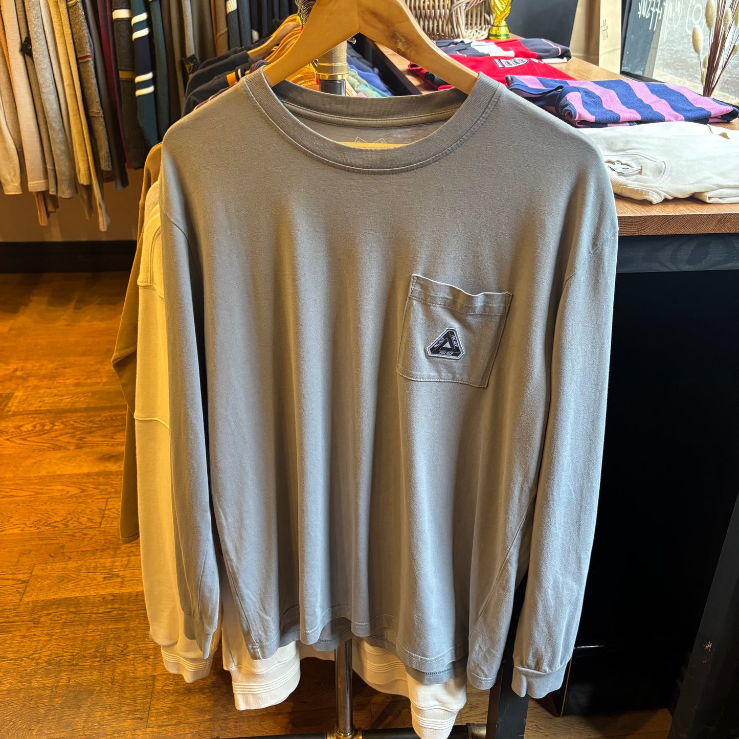 Palace Sofar Pocket Longsleeve T-Shirt Blue (Large)
