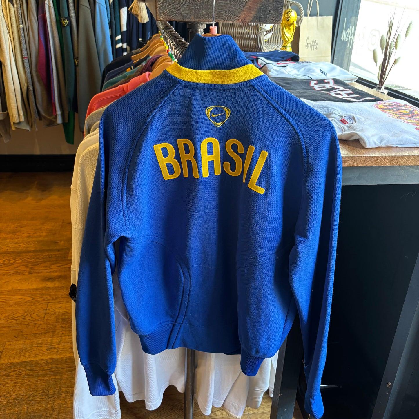 Brazil Nike 2008/09 Track Jacket Blue (Small)