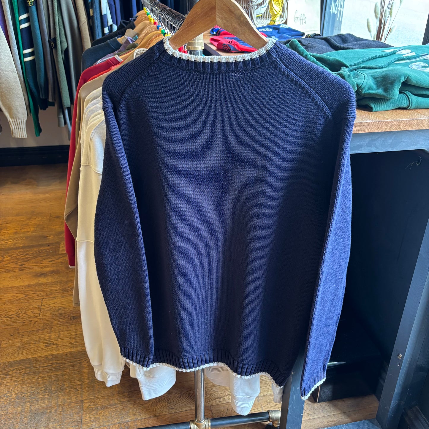 Yves Saint Laurent Pullover Knit Jumper Navy (Medium)