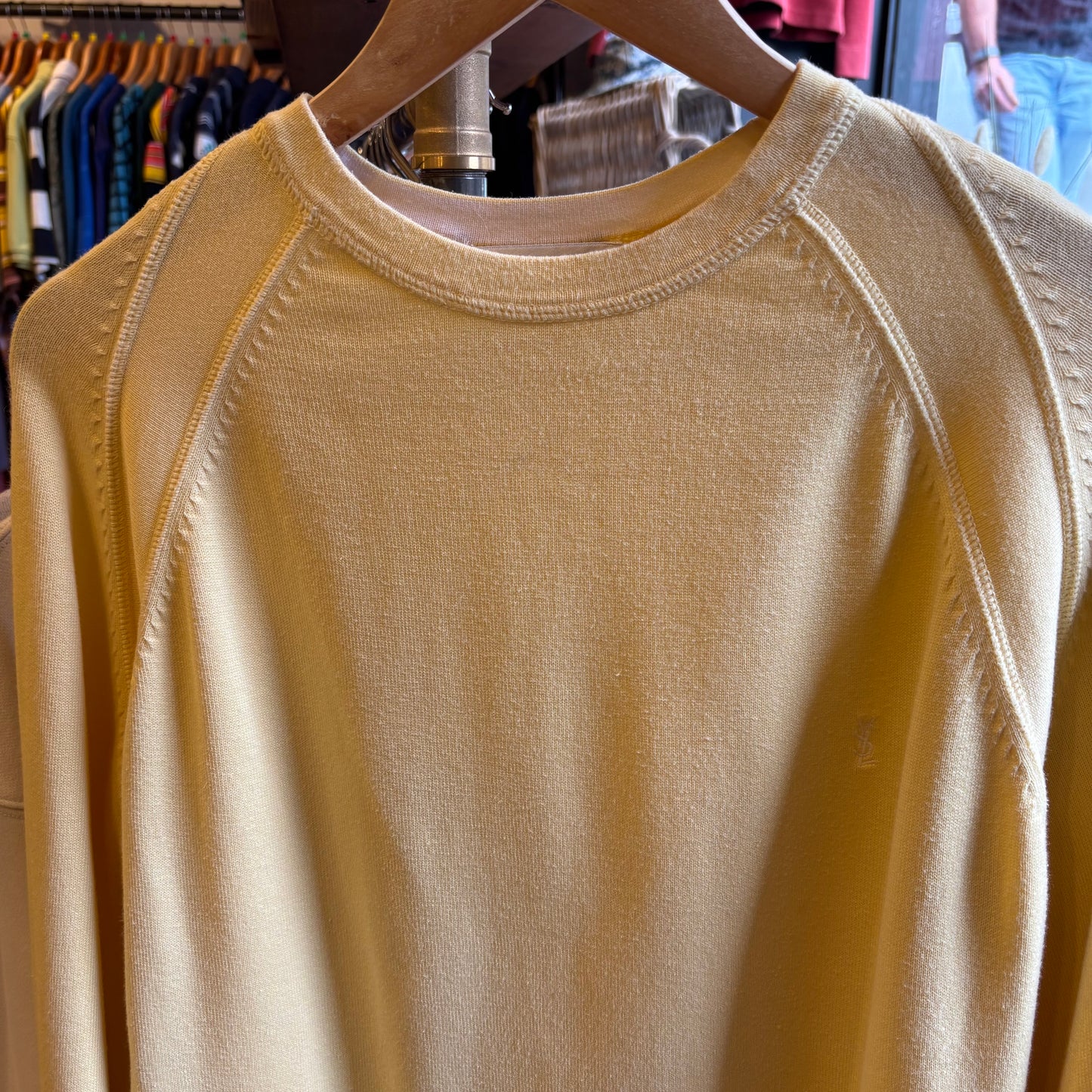 Yves Saint Laurent Thin Knit Jumper Yellow (Large)