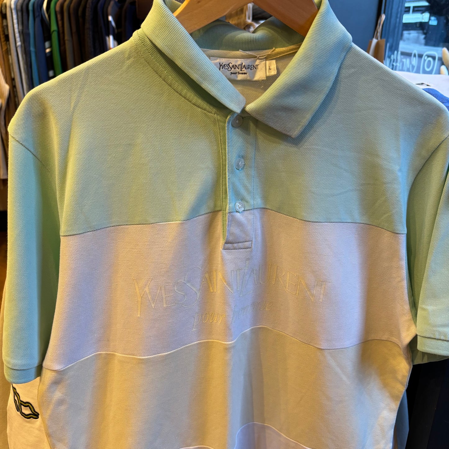 Yves Saint Laurent Colourblock Polo (Large)