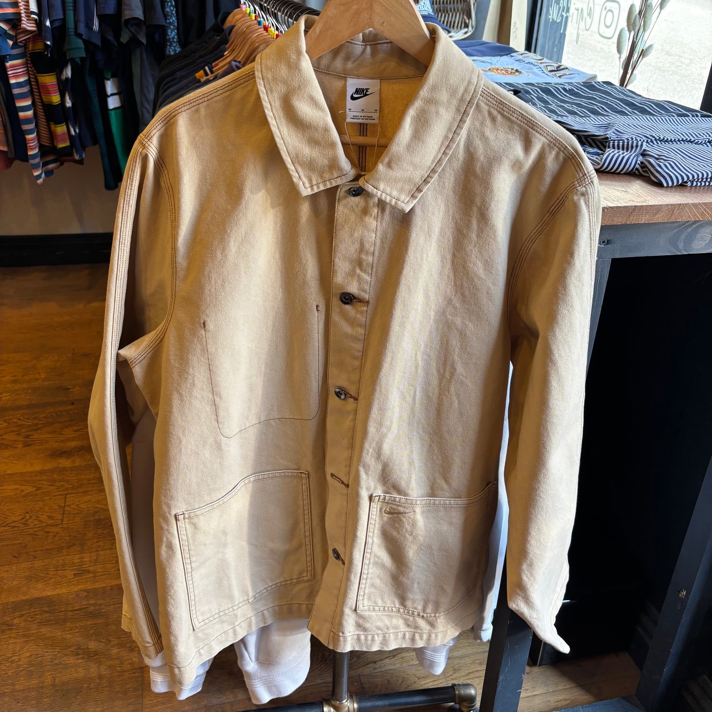 Nike Life Chore Button Up Jacket Beige (Medium)