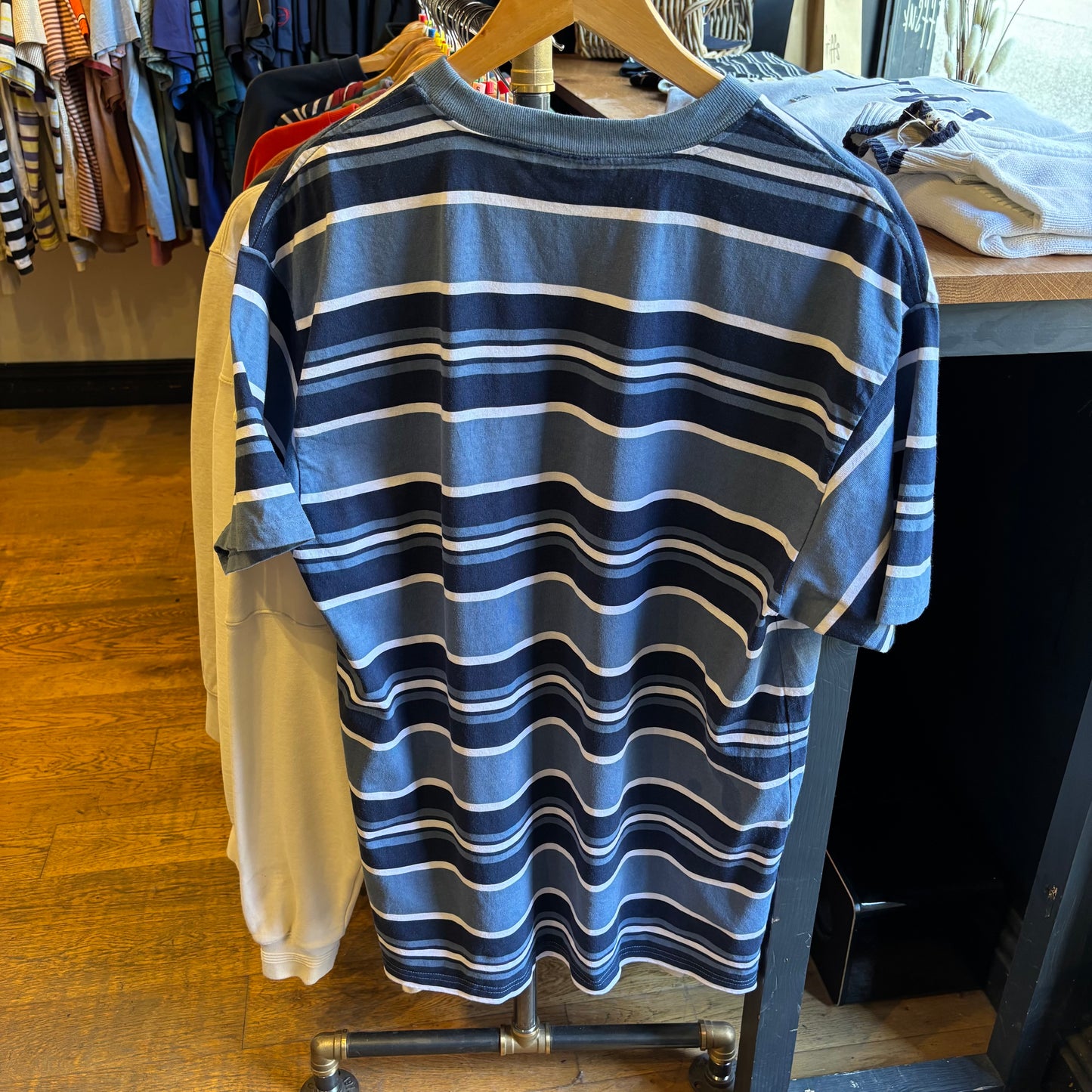 Carhartt Corfield Stripe T-Shirt Blue (Large)