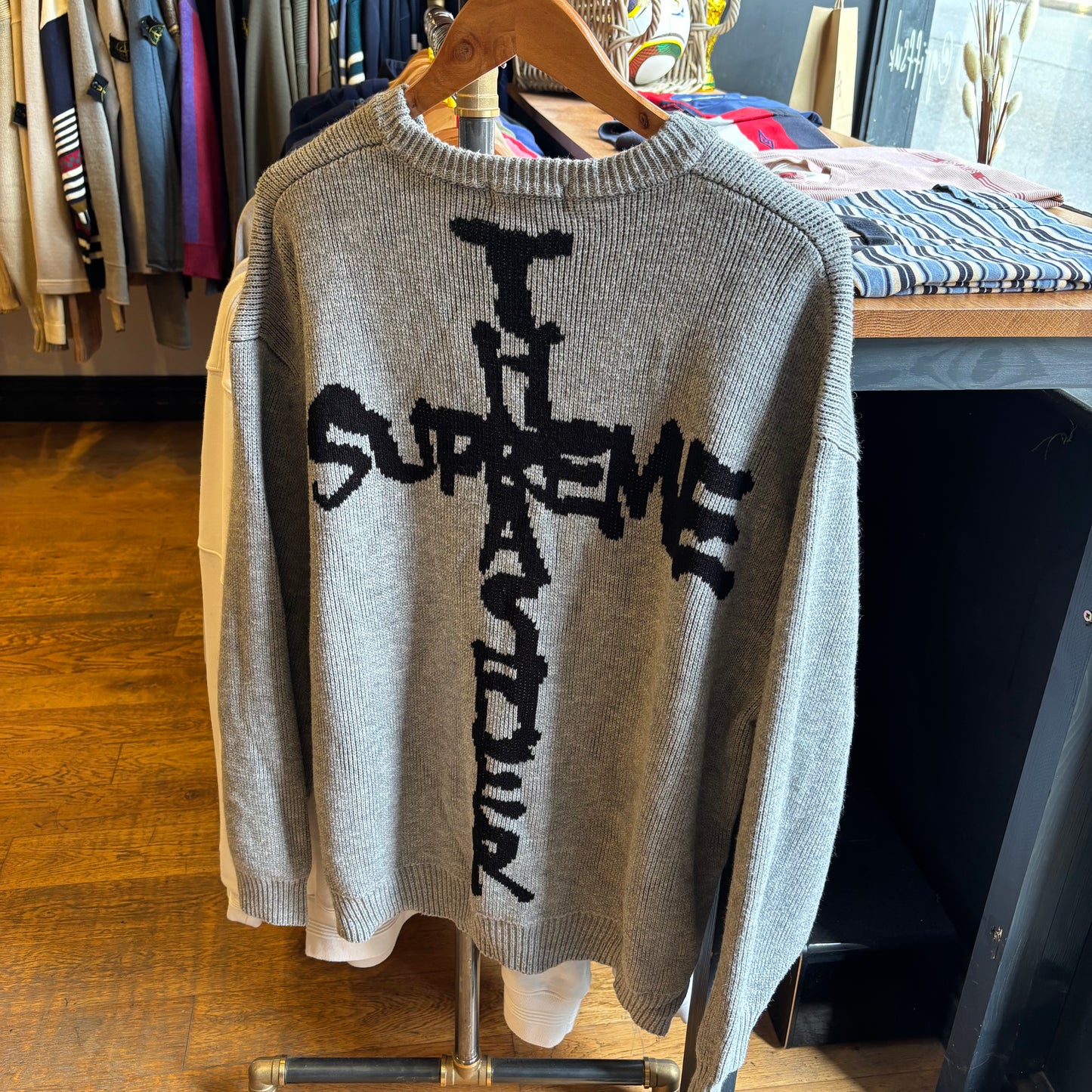 Supreme Thrasher FW24 Pullover Sweater Knit Grey (Large)