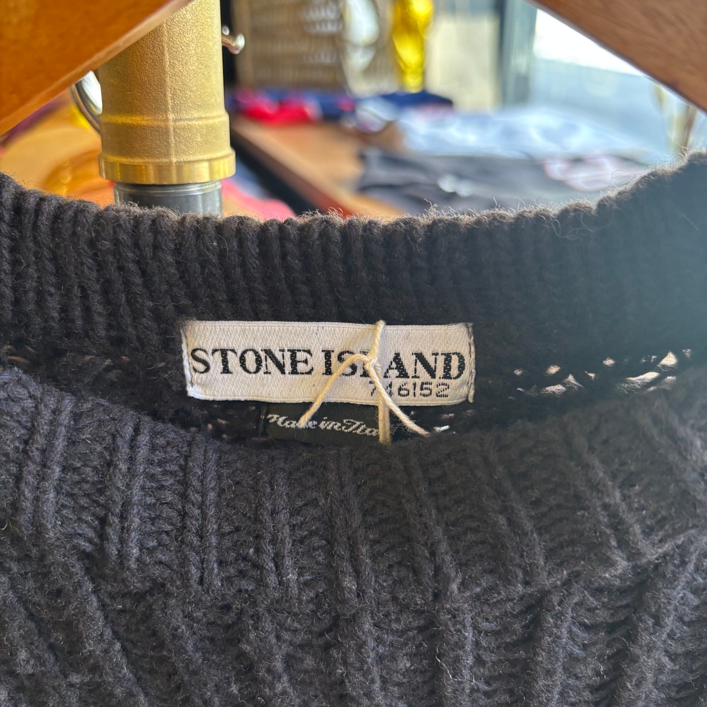 Stone Island A/W 2001 Chunky Ribbed Knit Navy (Small)