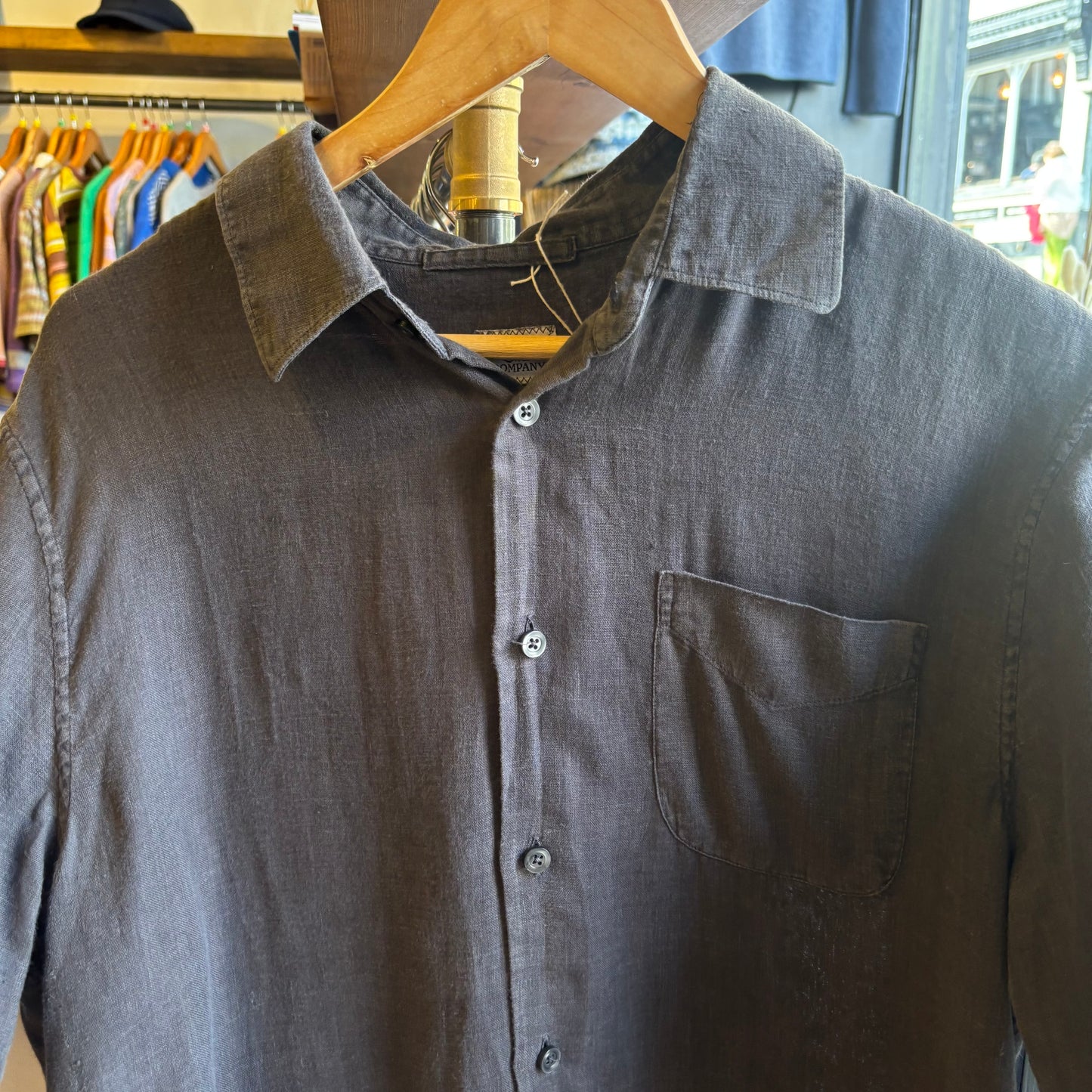 CP Company Linen Short Sleeve Grey (Large)