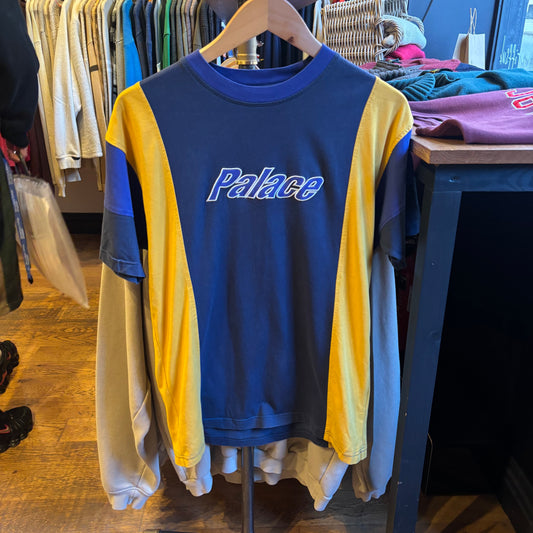 Palace FW19 Duo Panel T-Shirt Navy (Medium)