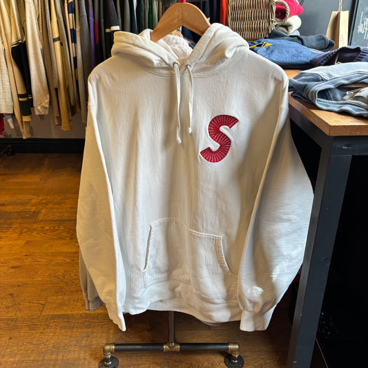 Supreme FW20 S Logo Oversized Hoodie White (Large)