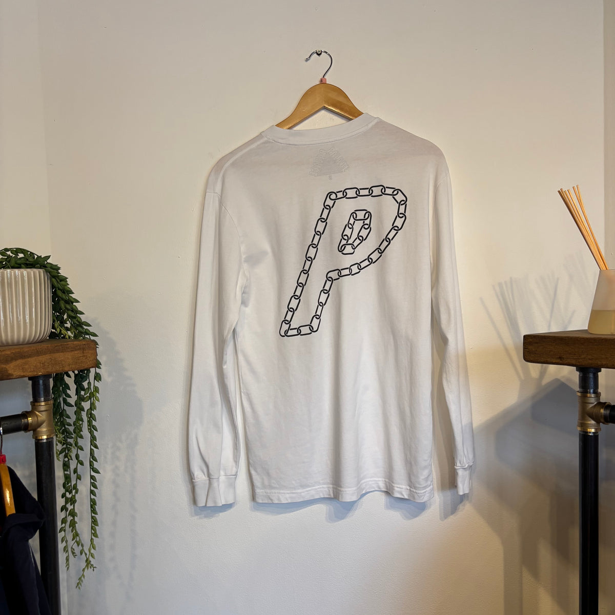 Palace FW18 P Link Longsleeve T-Shirt White (Small)