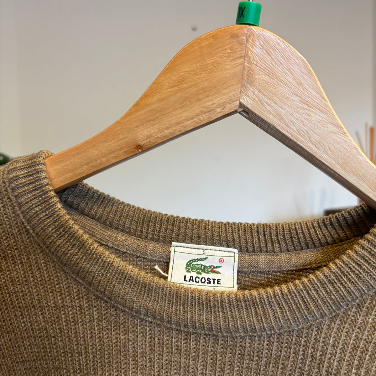 Lacoste Pullover Chunky Knit Jumper Beige (XL)