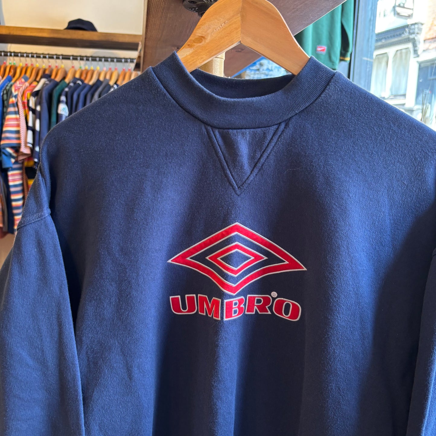 Umbro Spellout Oversized Sweatshirt Navy (XS)