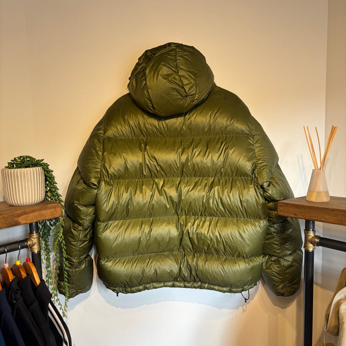 Stussy Micro Ripstop Puffer Jacket Green (Large)