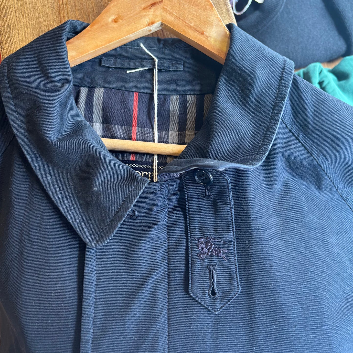 Burberry Harrington Zip Up Jacket Navy (Large)