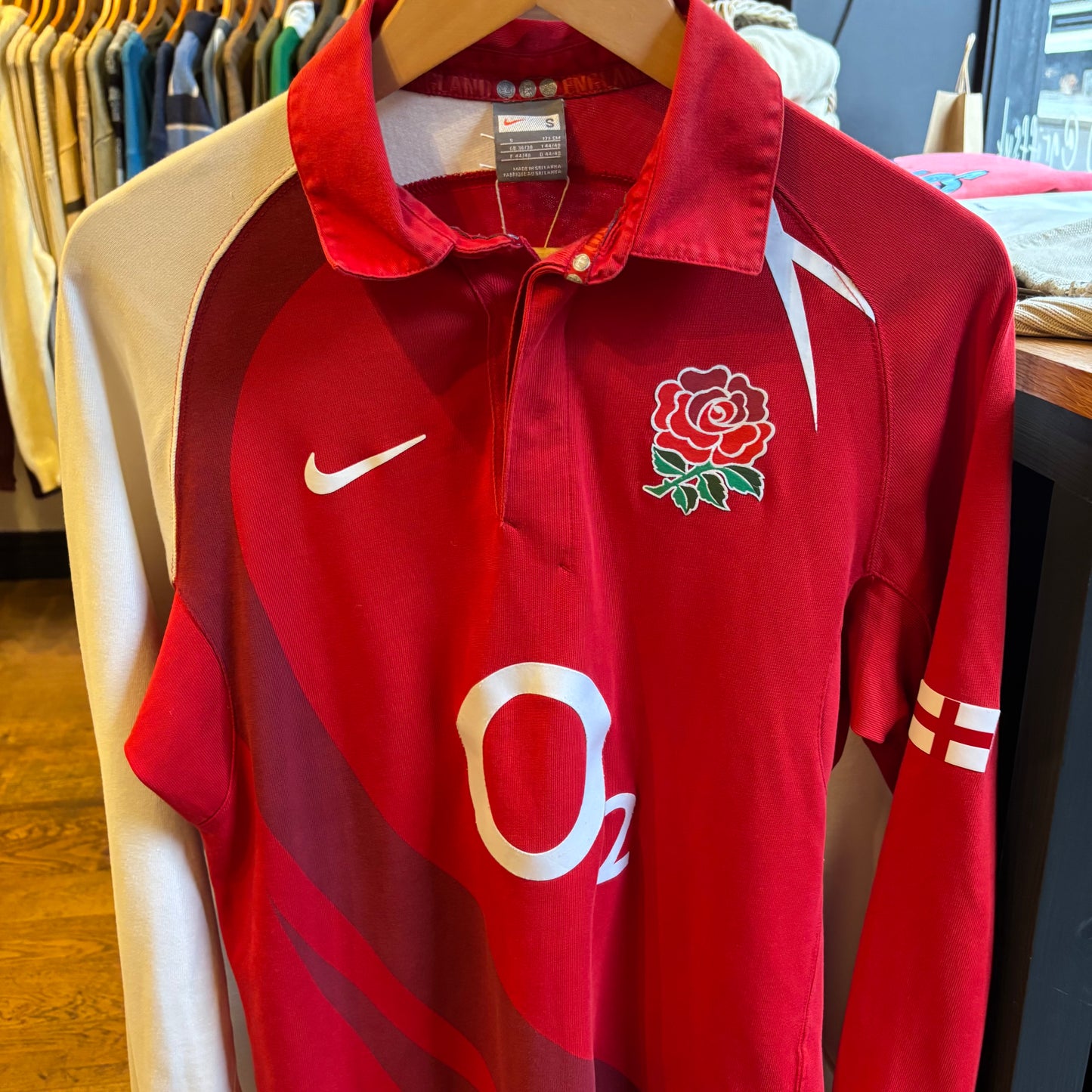 England Nike 2007/09 Long Sleeve Rugby Shirt (Small)